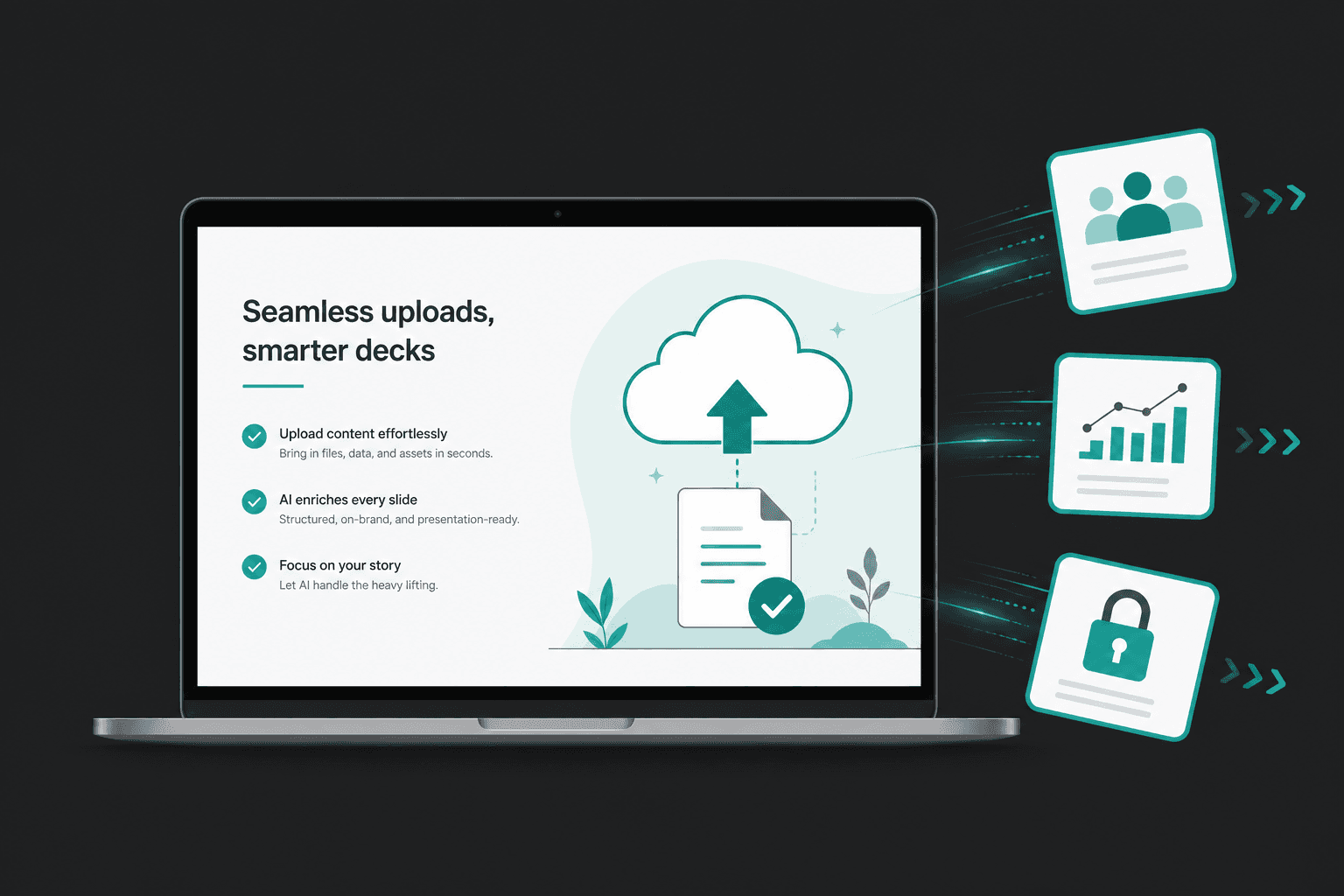 PowerPoint enrichment — AI detects and replaces deck icons