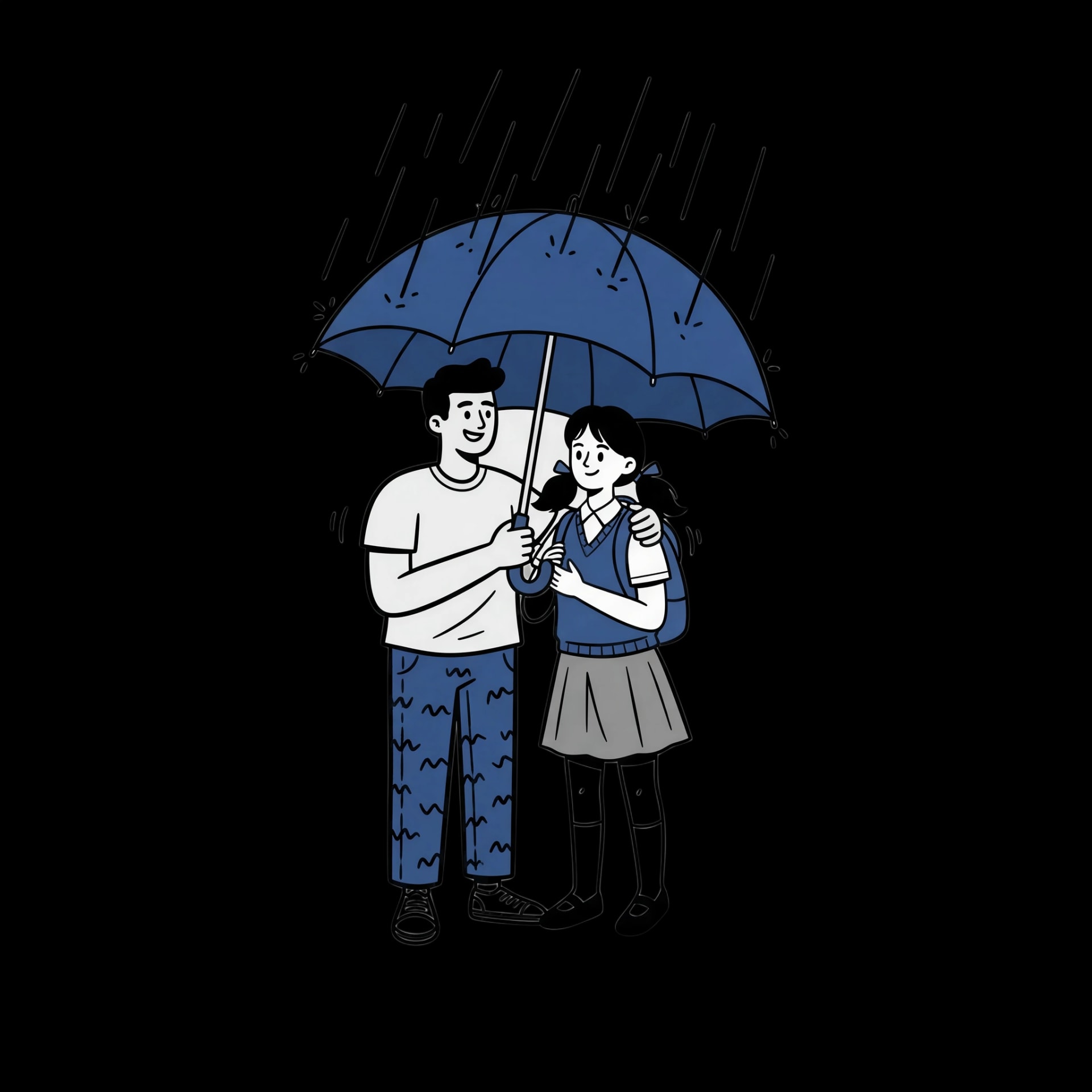Sharing an Umbrella