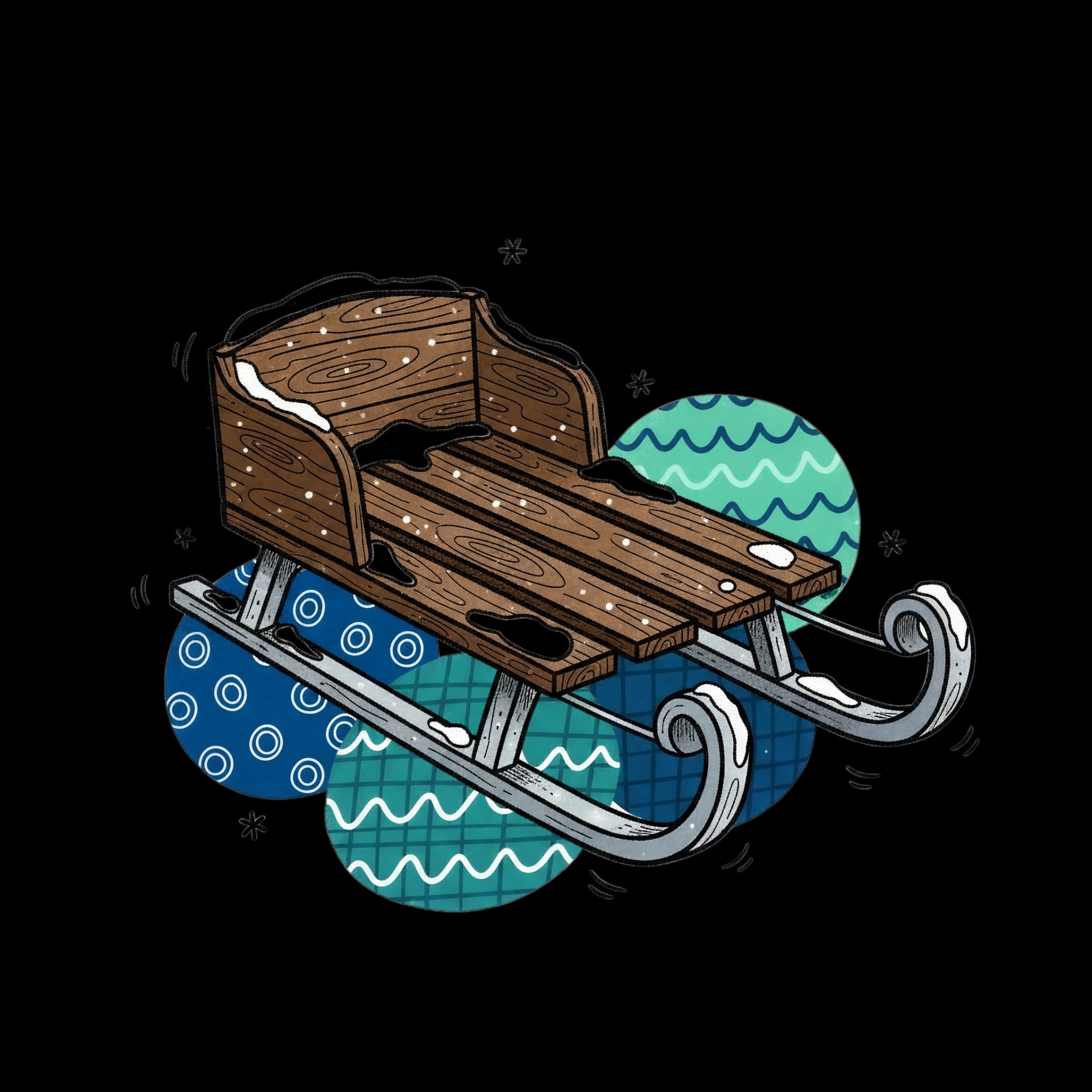 Vintage Wooden Sled