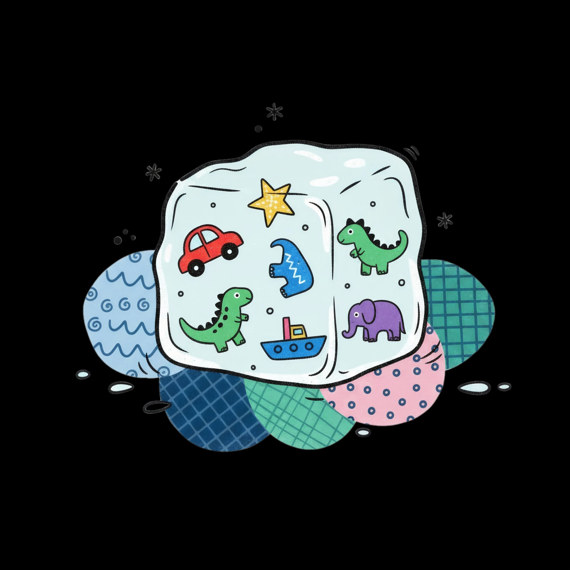 Embedded Ice Block