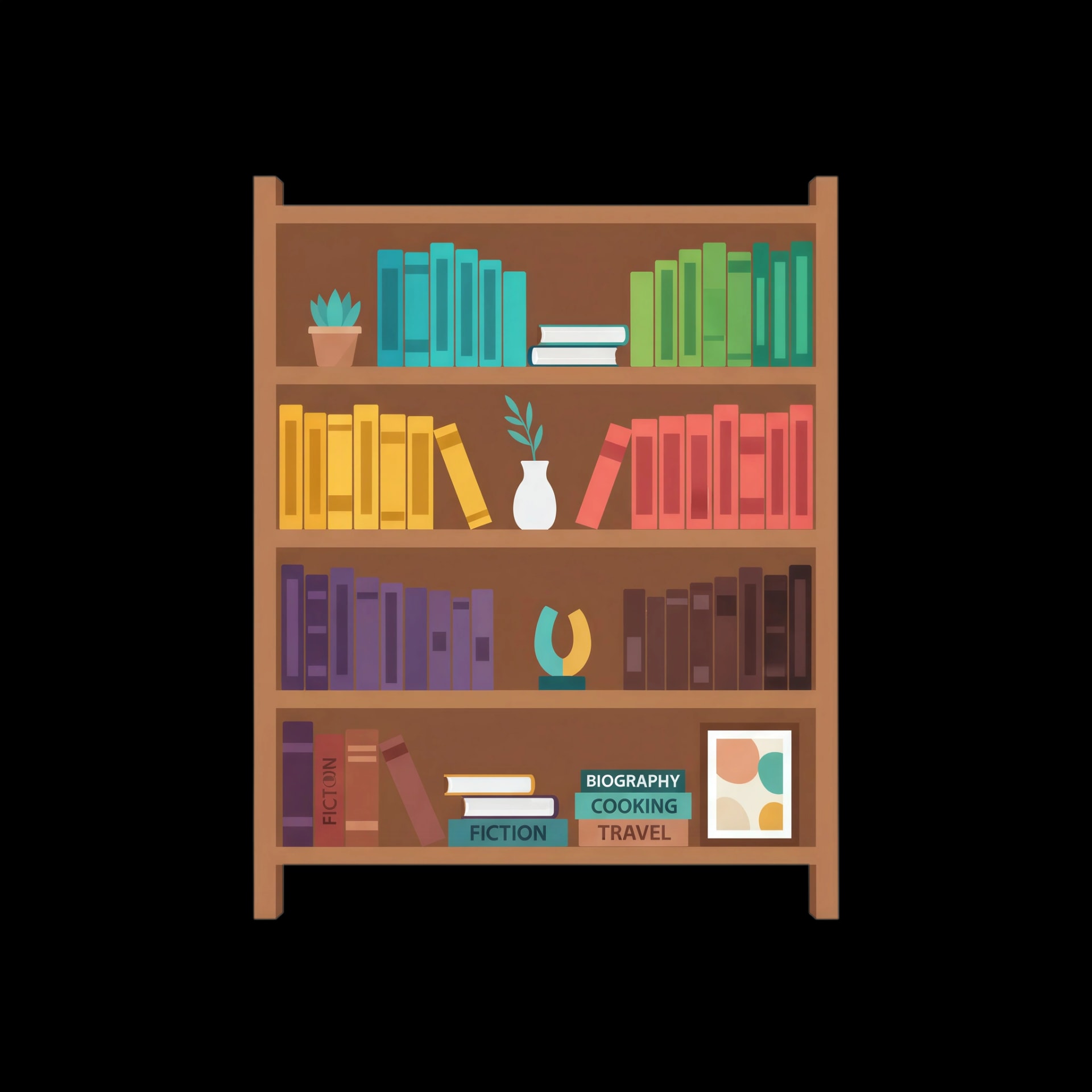 Organized Bookshelf