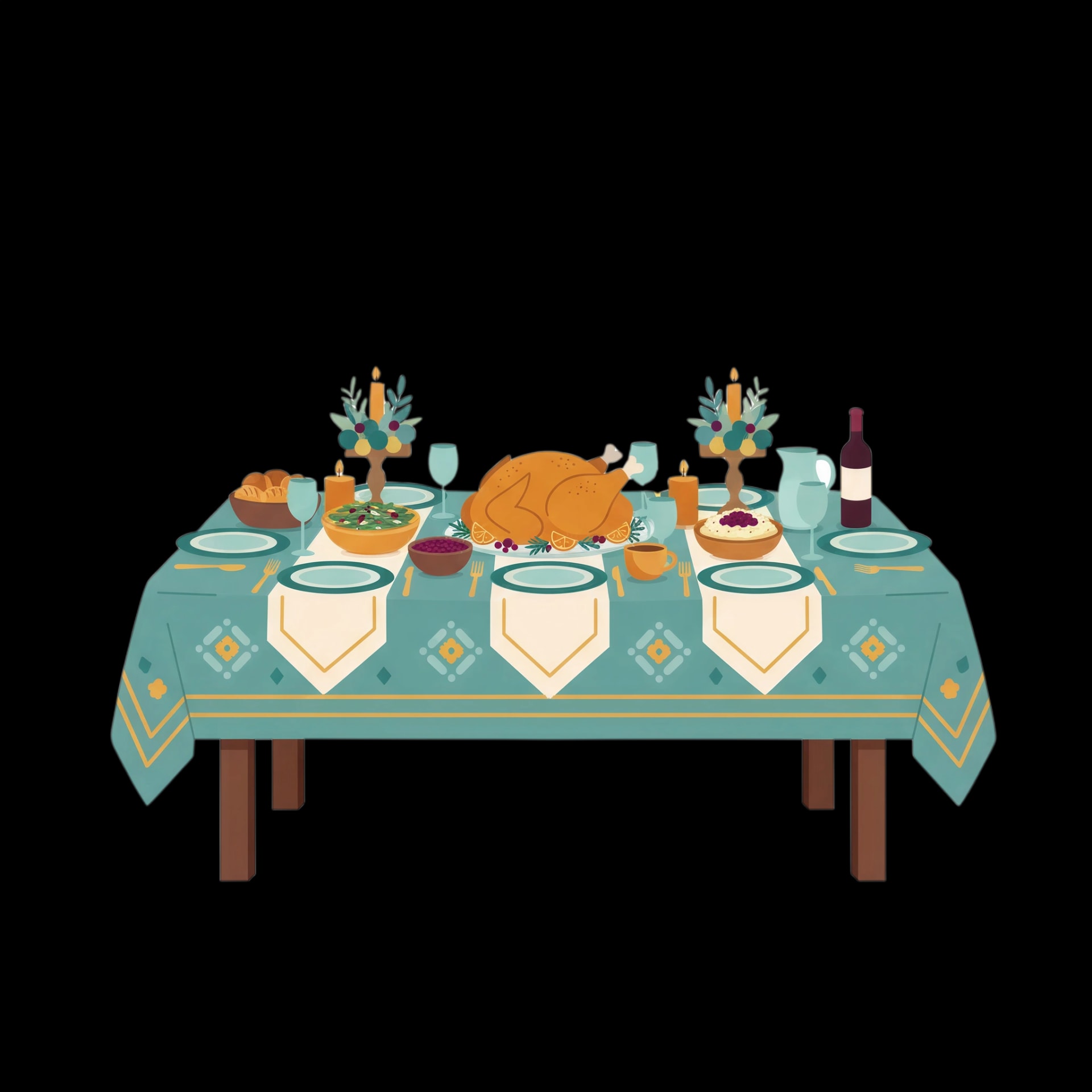 Festive Dinner Table