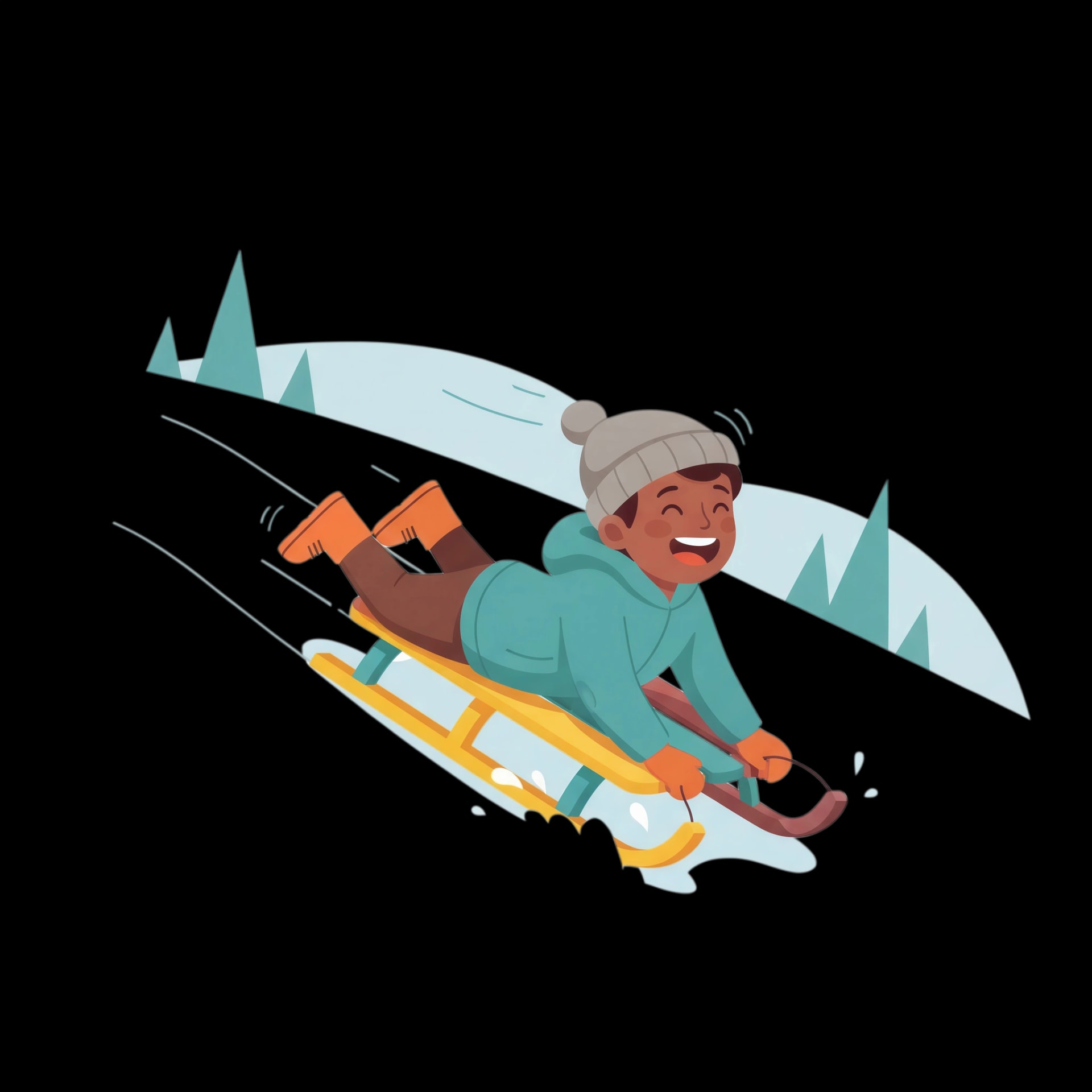Winter Sledding Joy