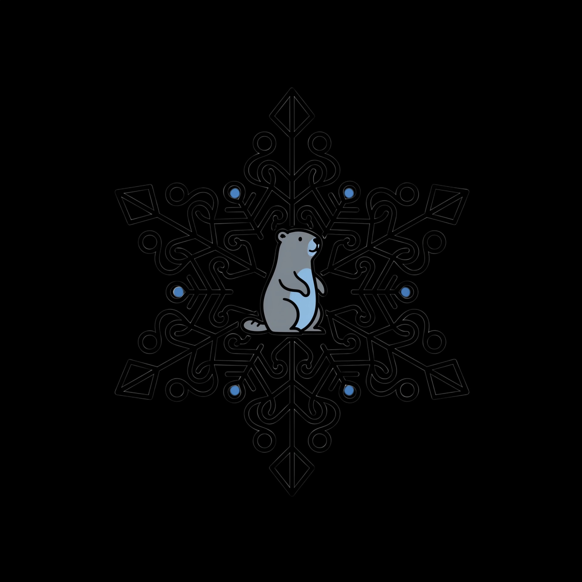 Winter Groundhog Symbol