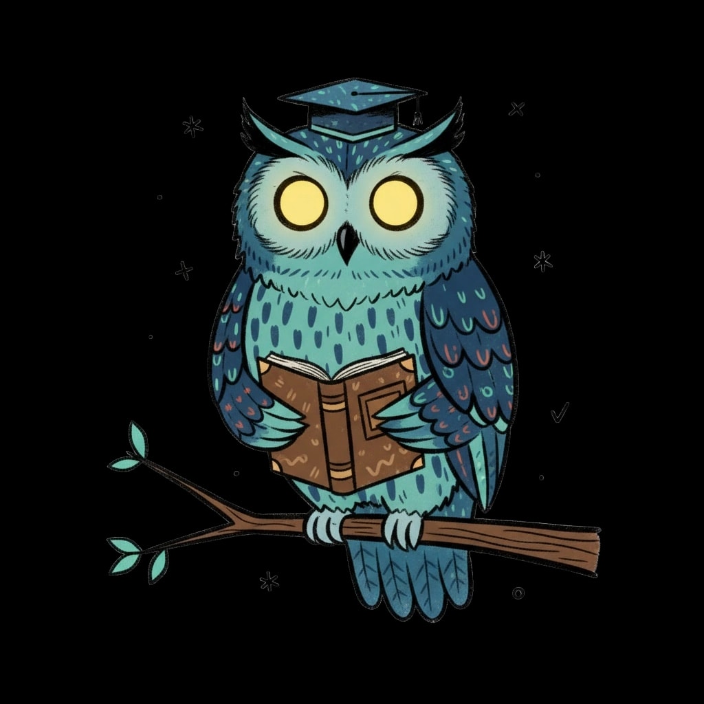 Spooky Perched Owl