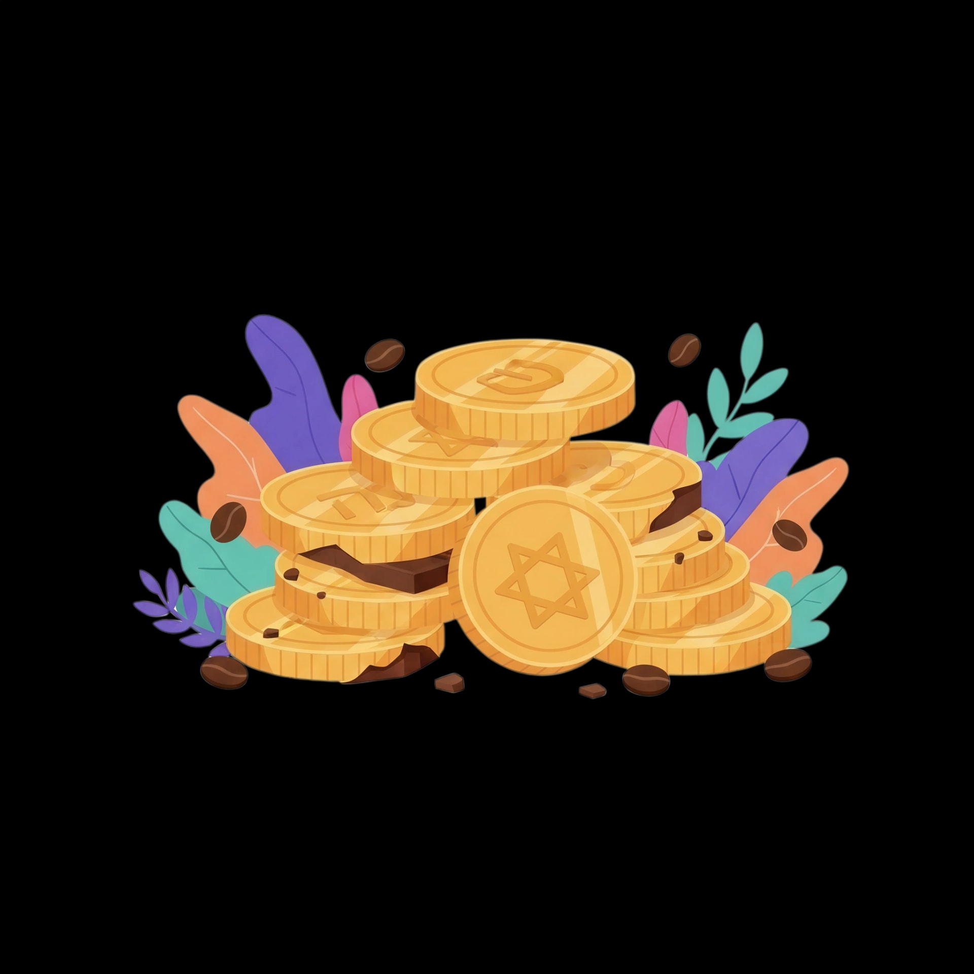 Chocolate Gelt Pile