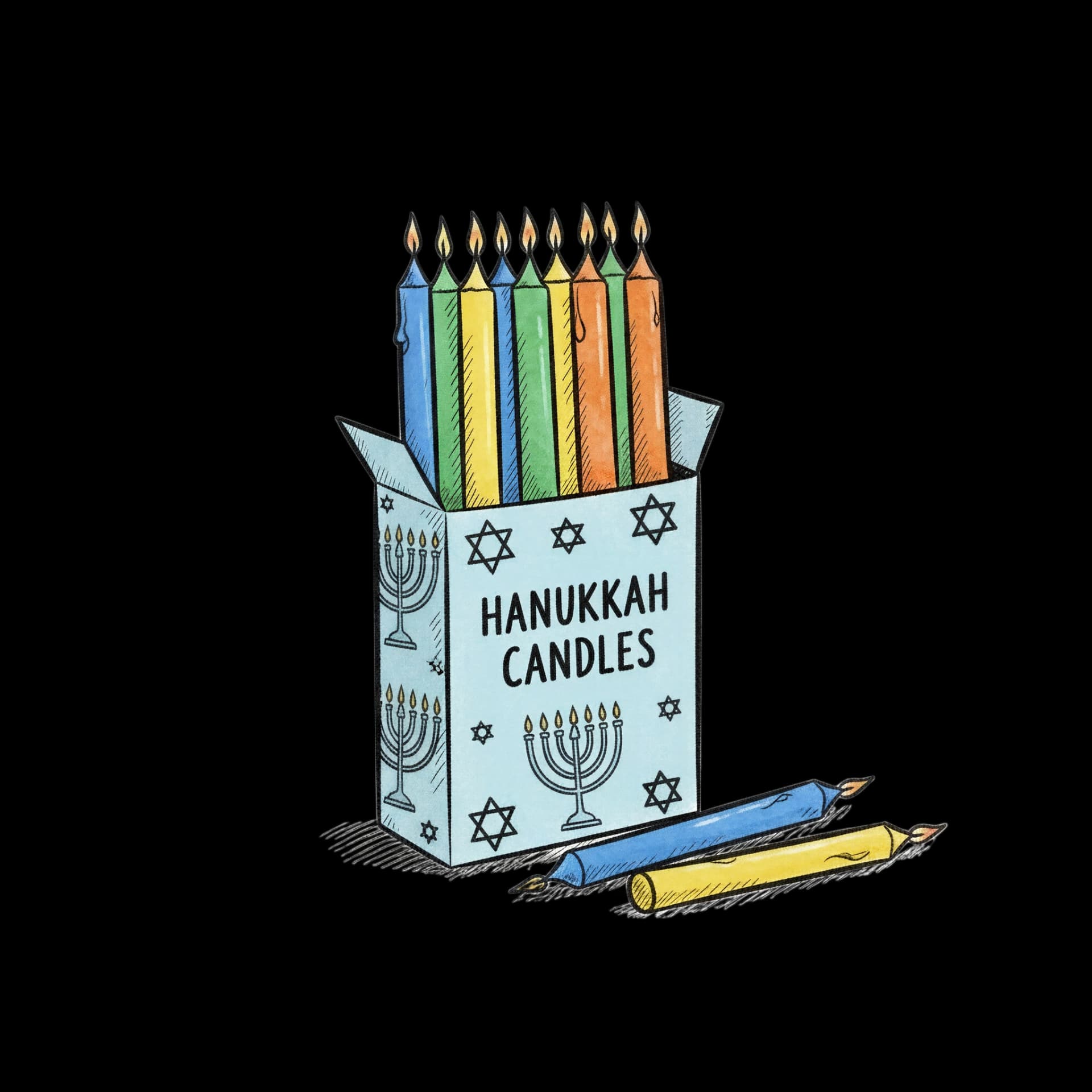 Hanukkah Candle Box