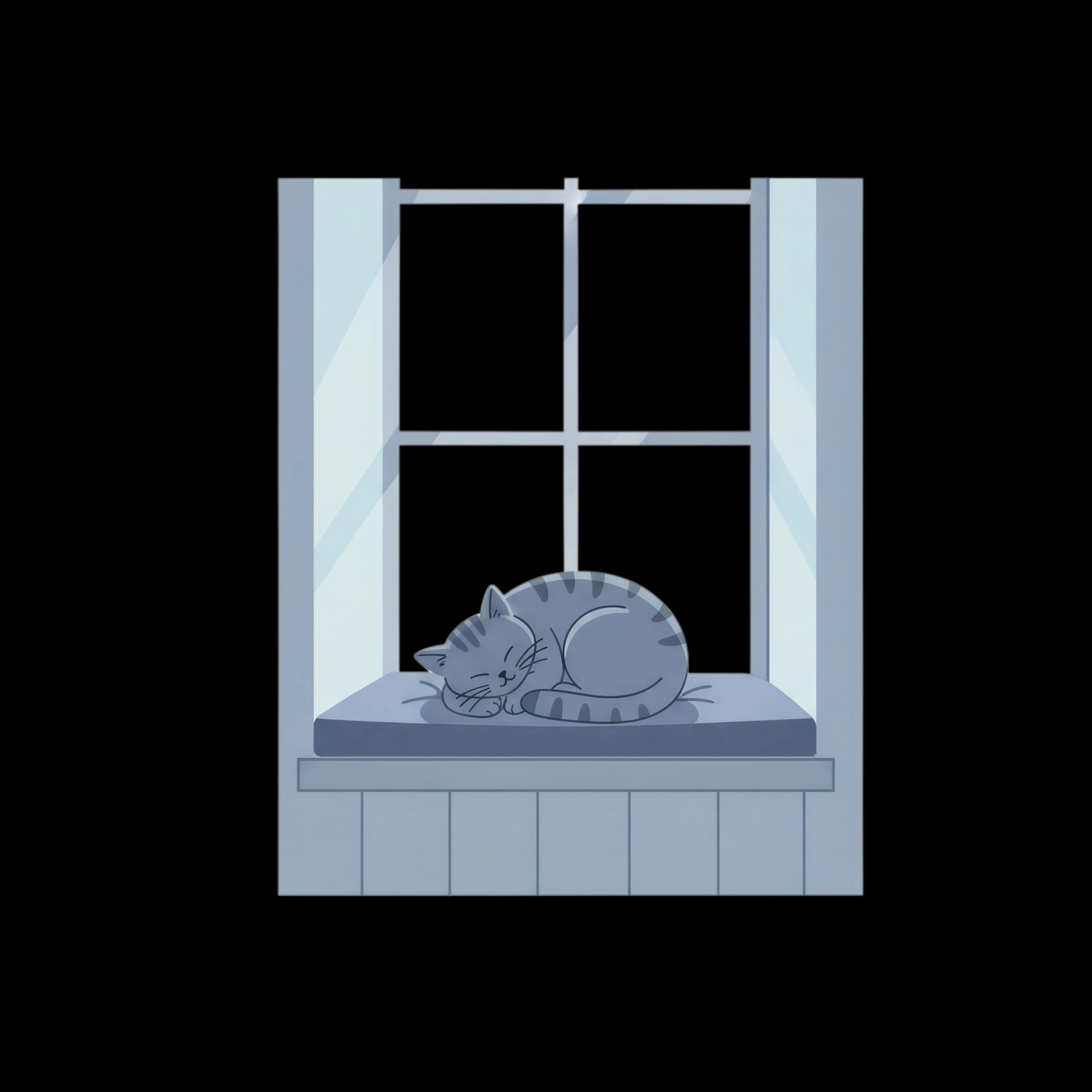 Sleeping Cozy Cat