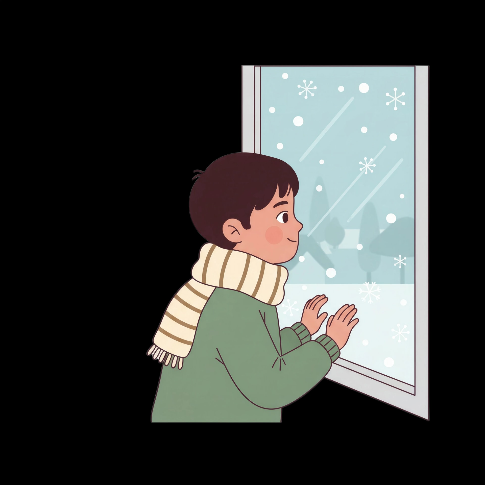Winter Window View
