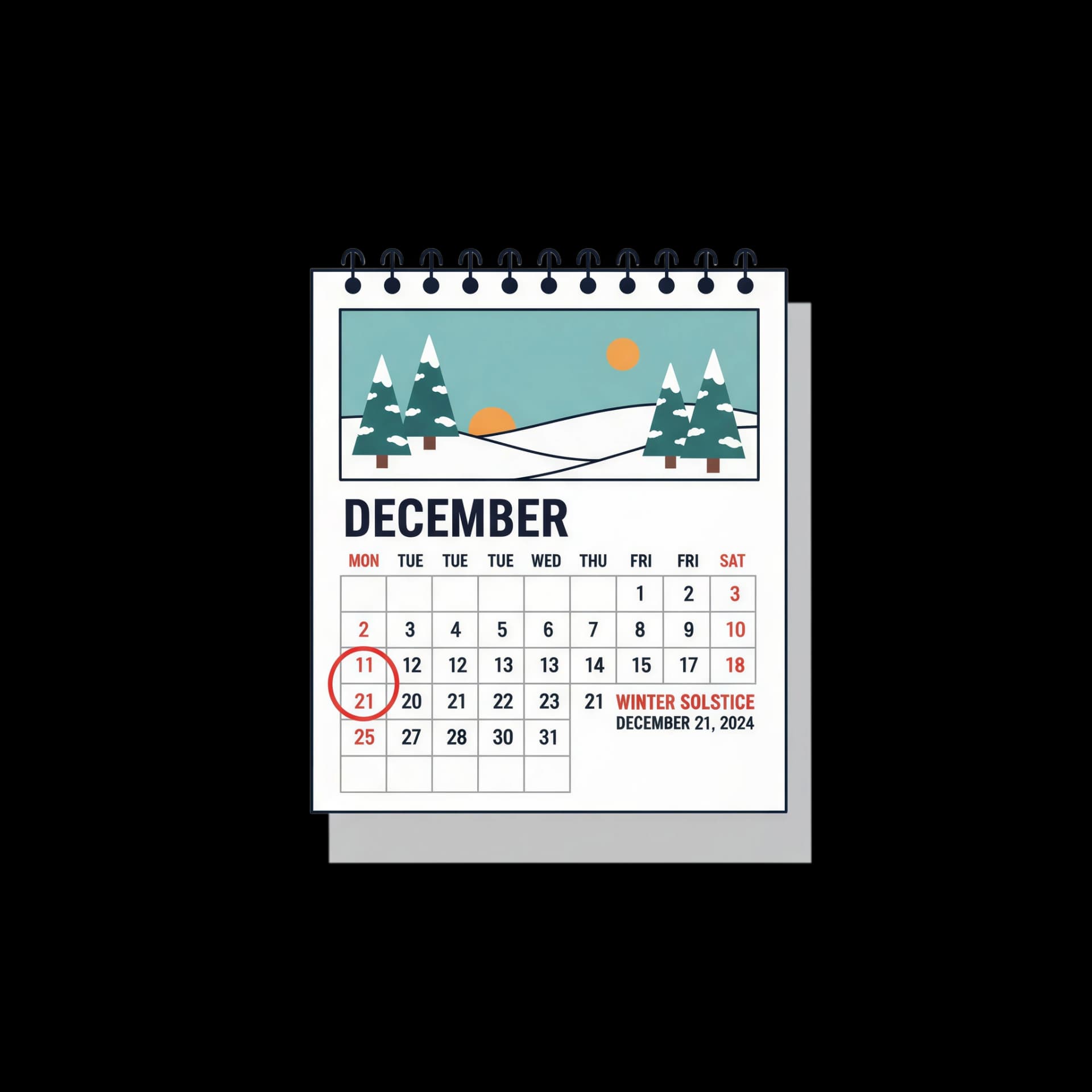 Winter Holiday Calendar