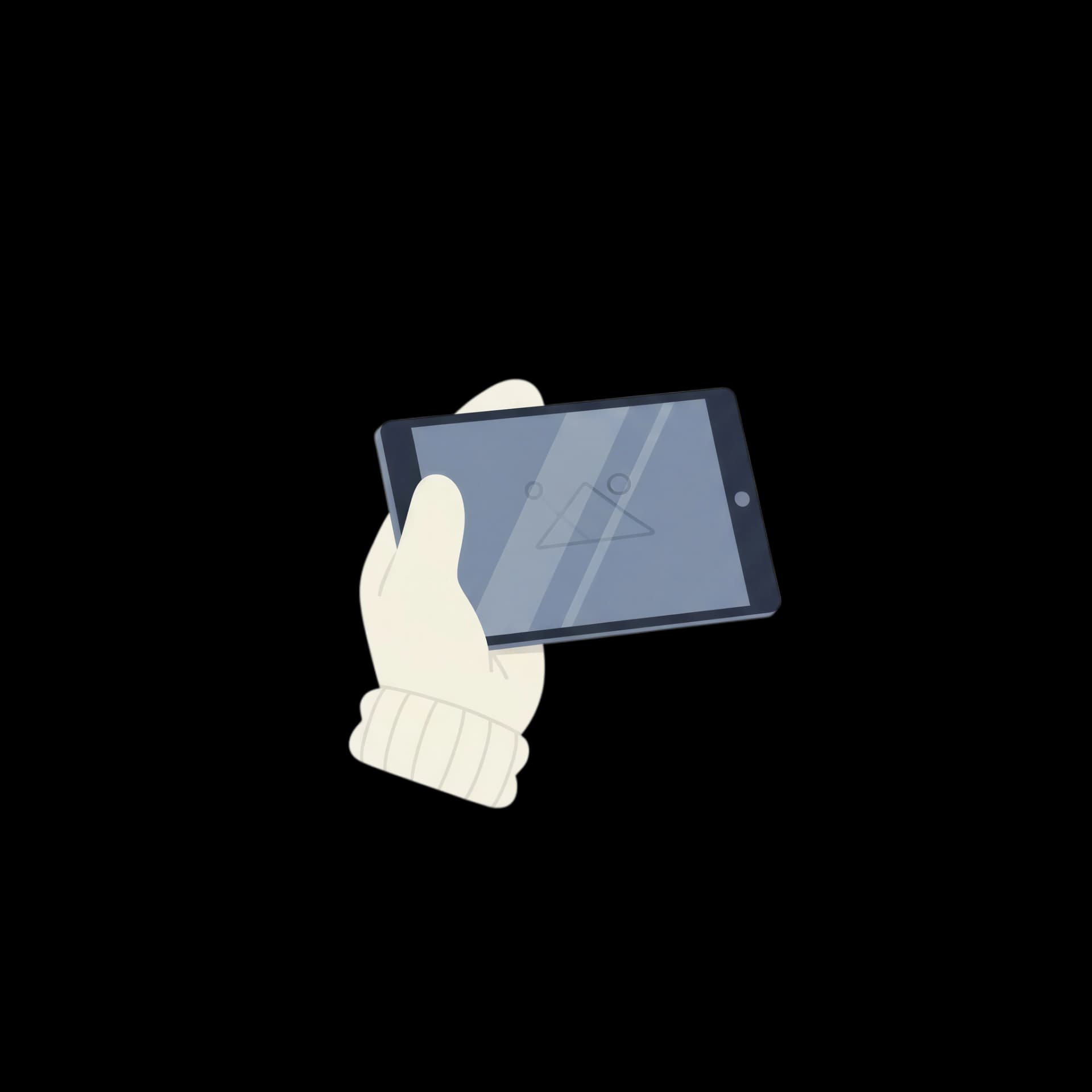 Mitten with Tablet