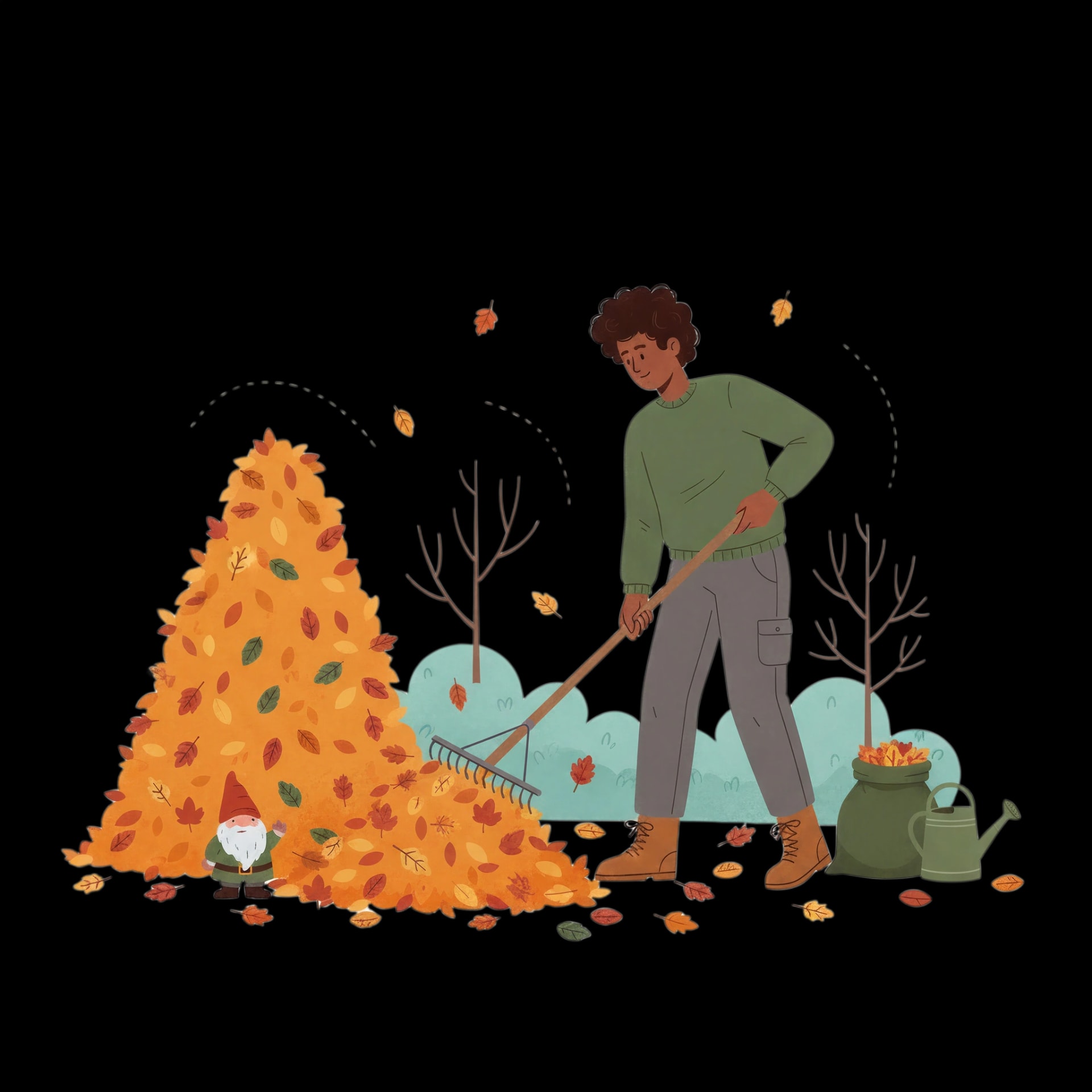 Autumn Leaf Raking