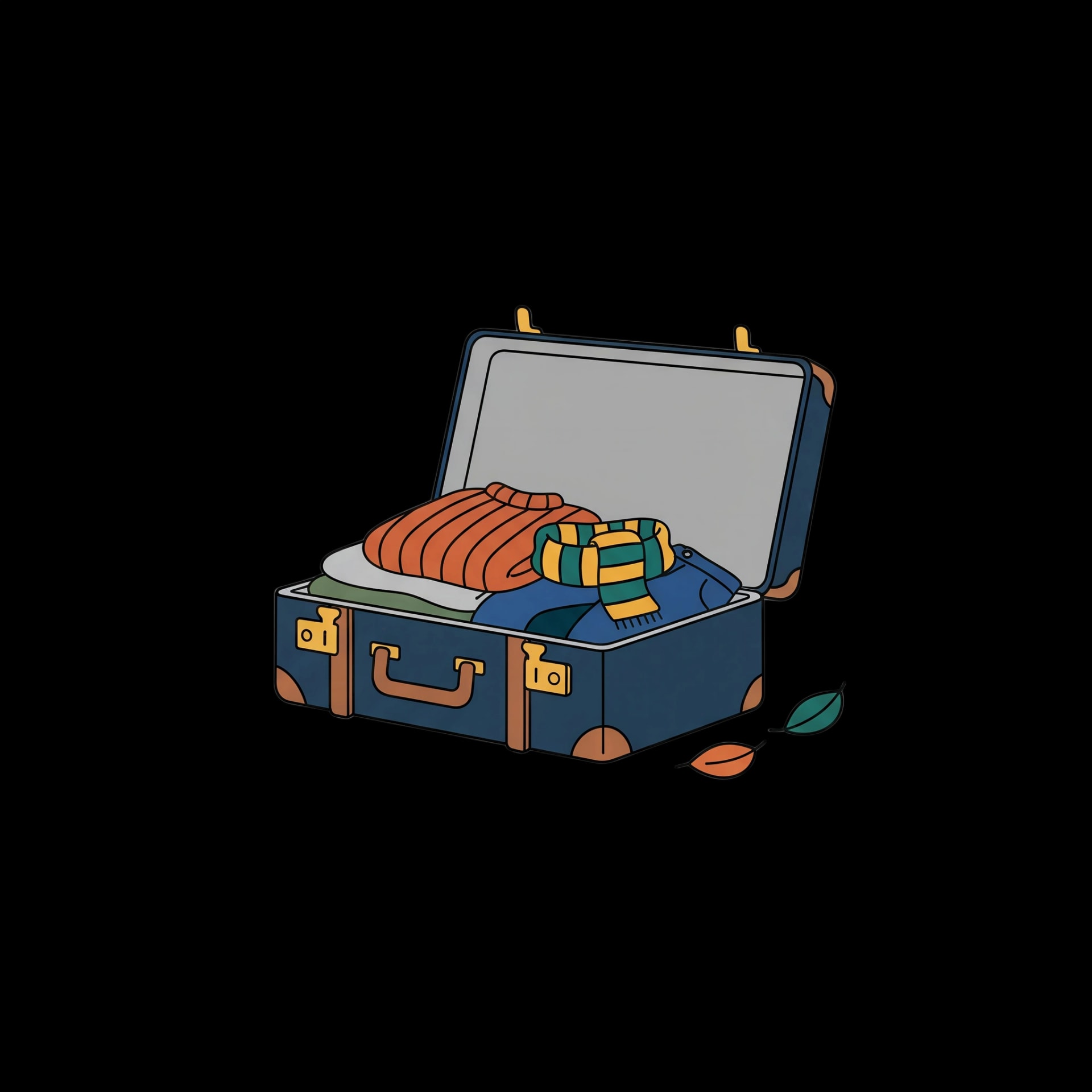 Open Travel Suitcase