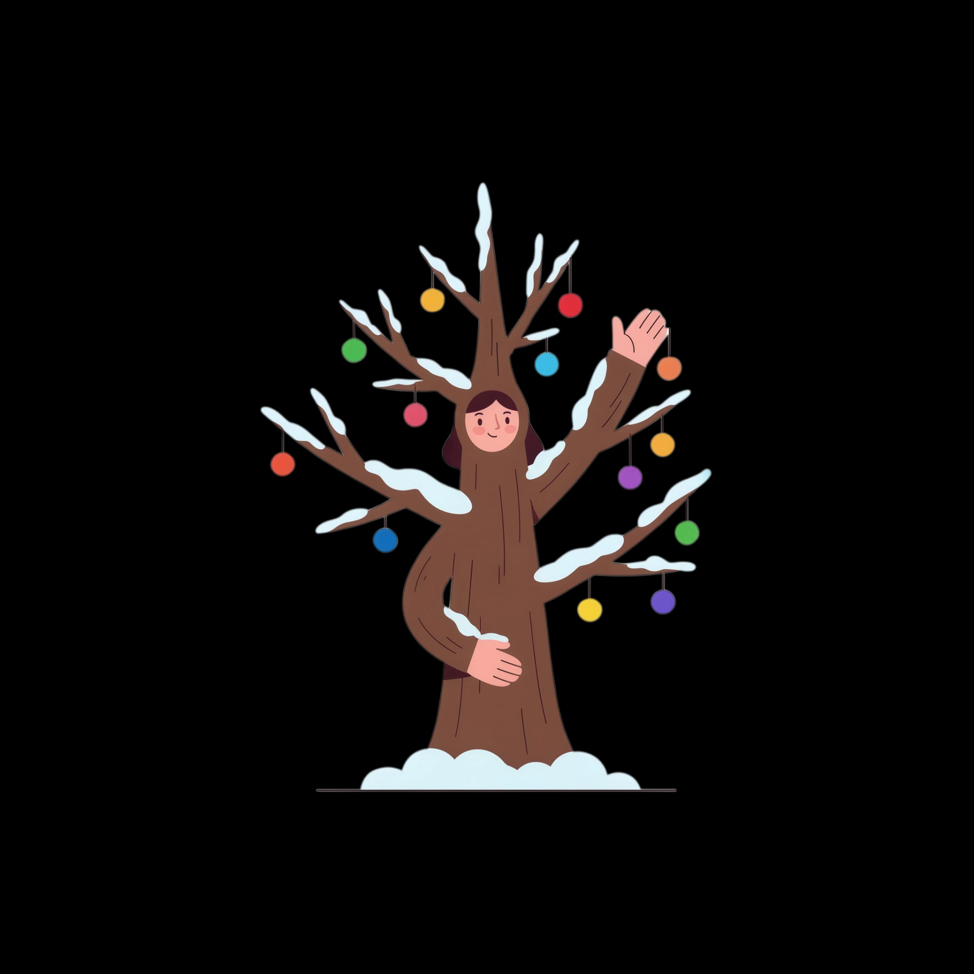 Waving Winter Tree