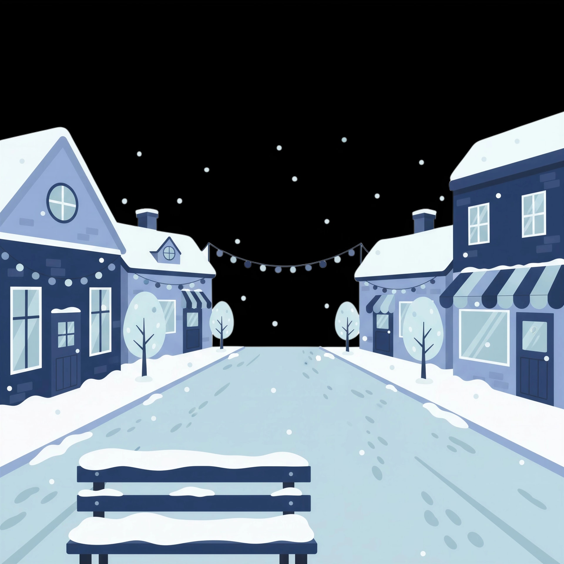 Charming Winter Village