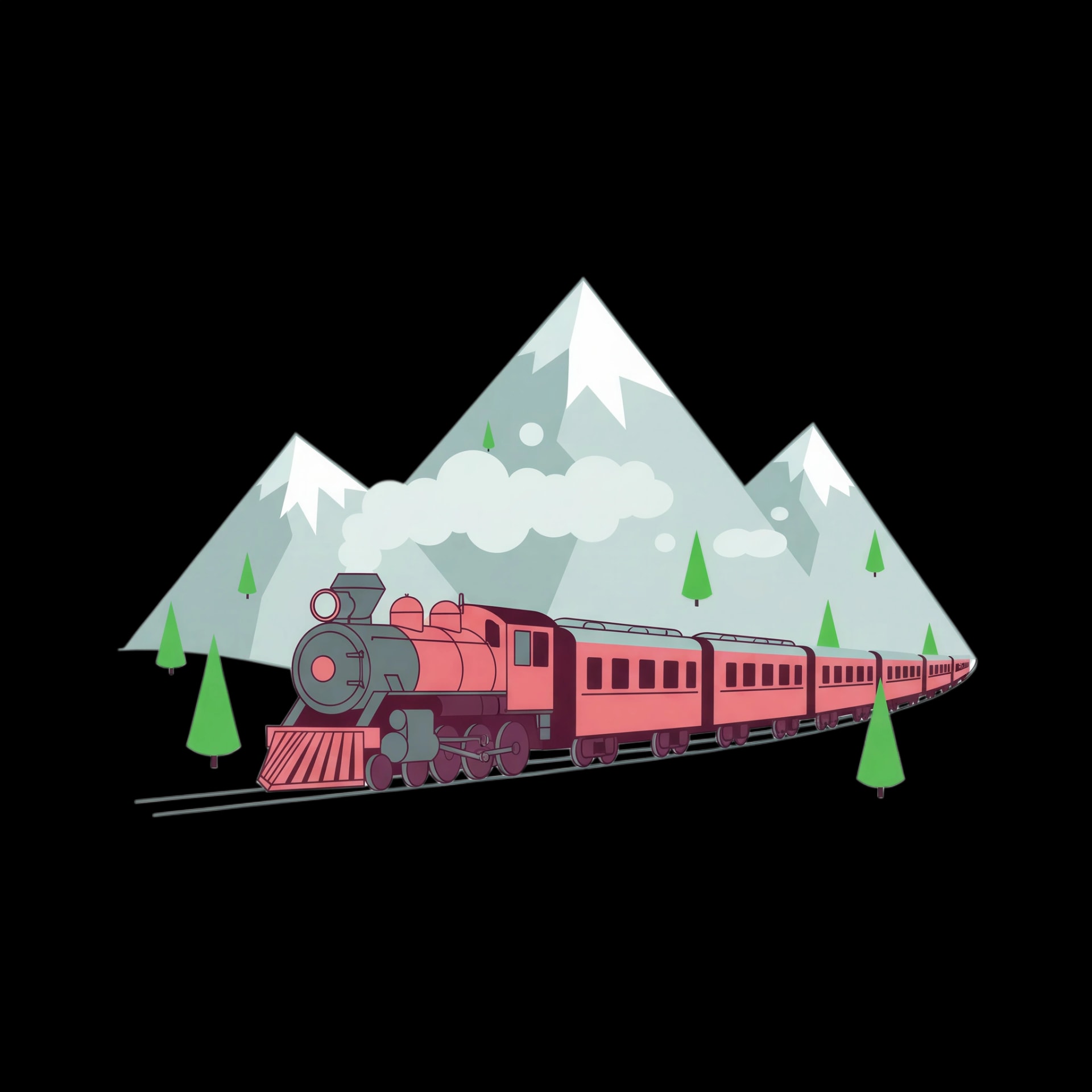 Snowy Train Journey