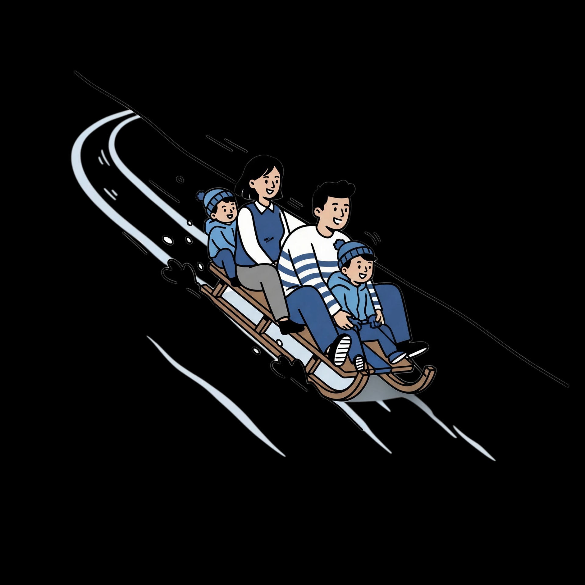 Family Sled Ride