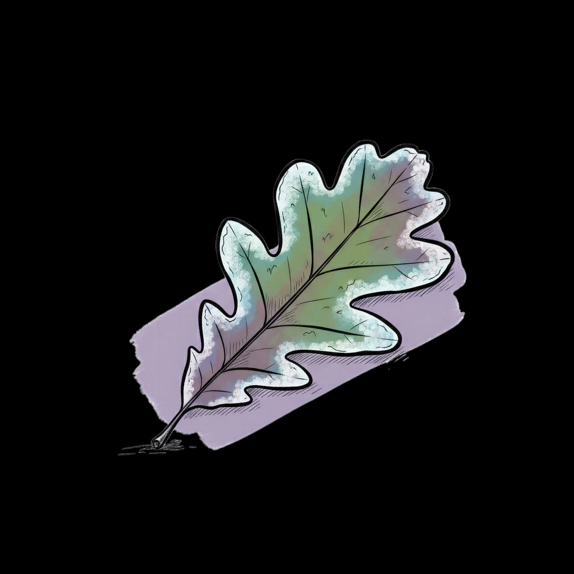 Frosted Oak Leaf