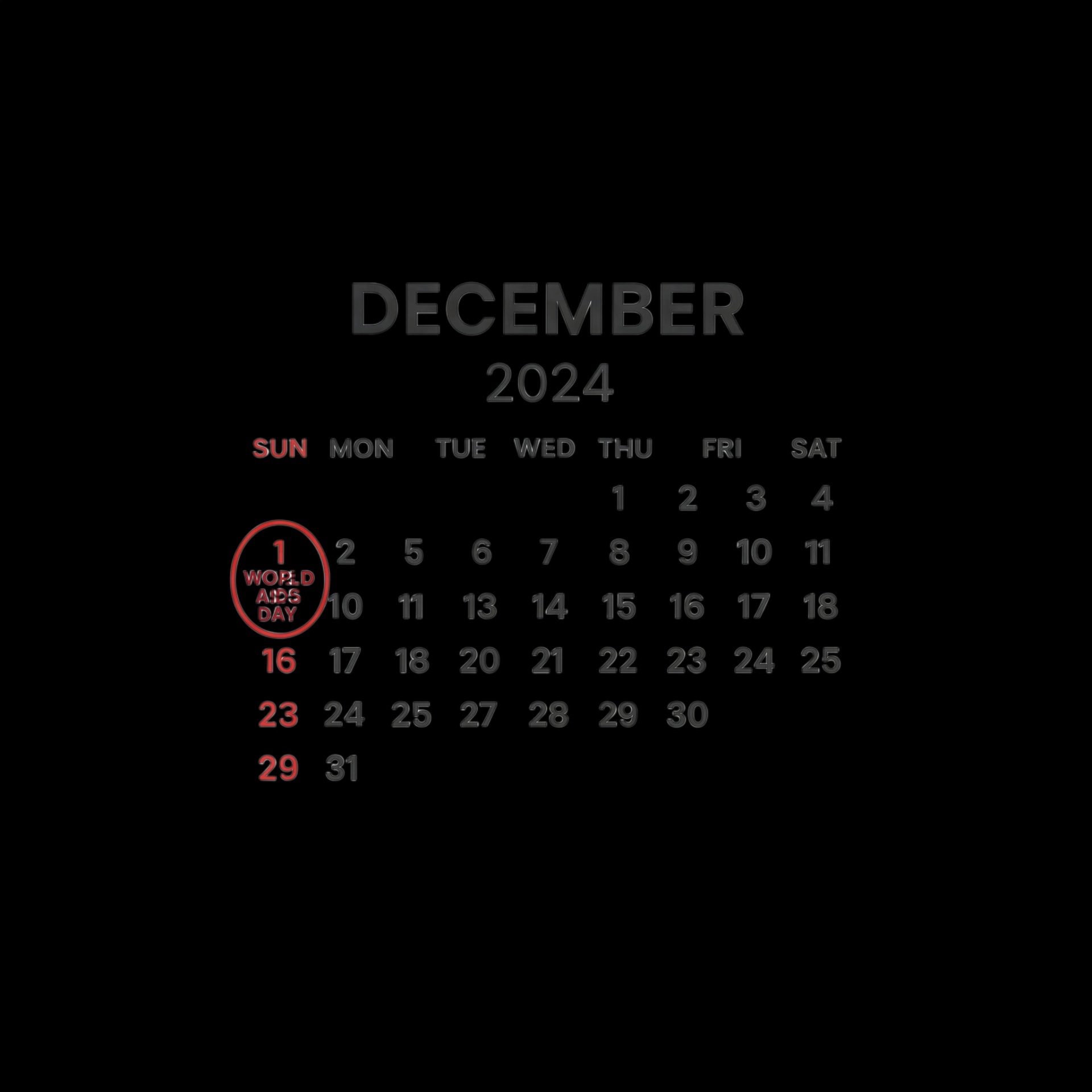 December 1st Marked