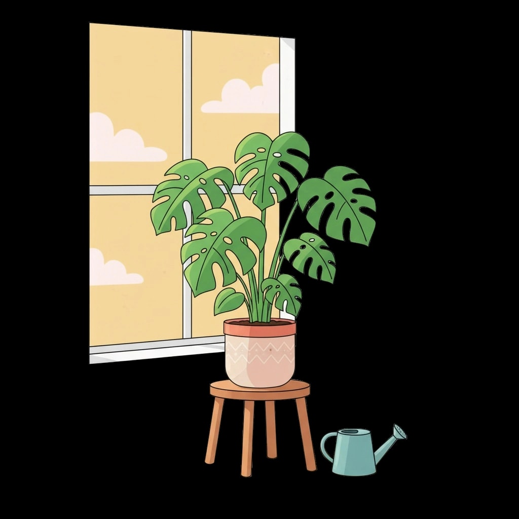 Sunlit Indoor Plant