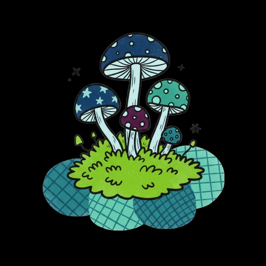 Mushrooms in Moss