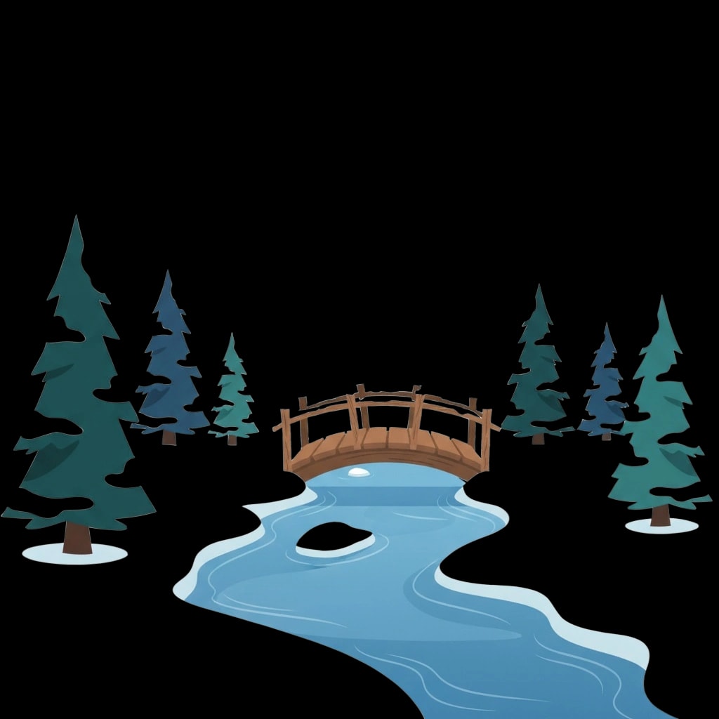 Rustic Winter Bridge