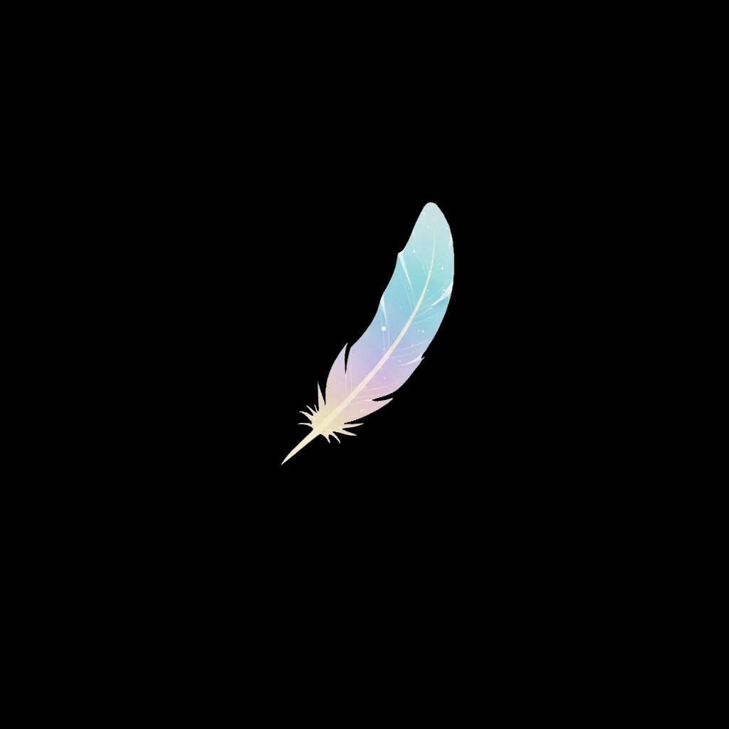 Glowing Winter Feather