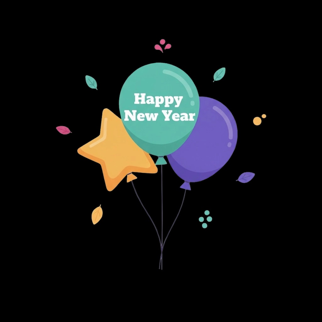New Year Balloons