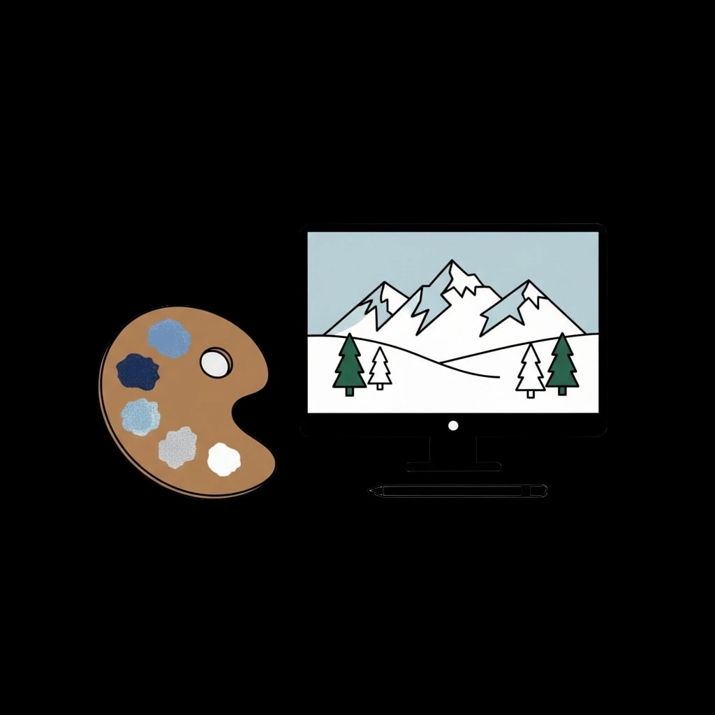 Winter Digital Art Palette