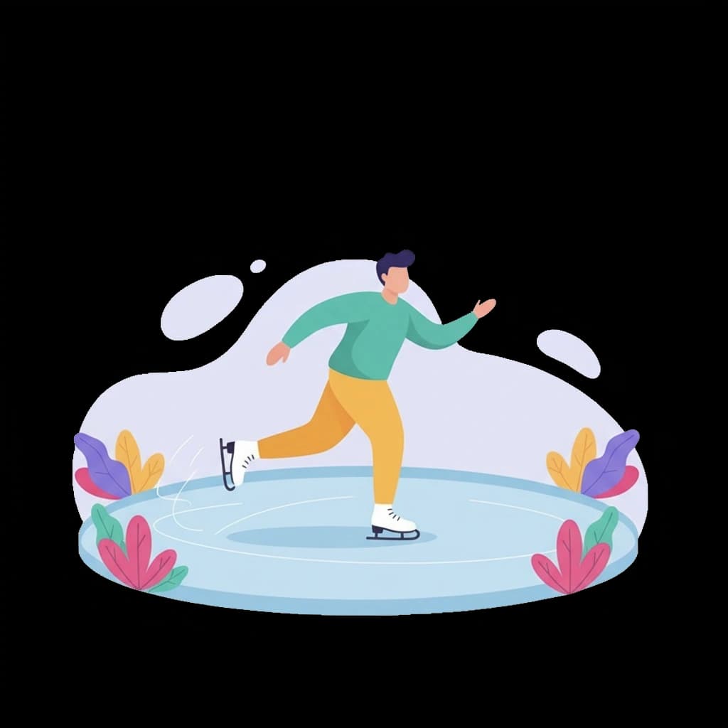 Frozen Pond Skating