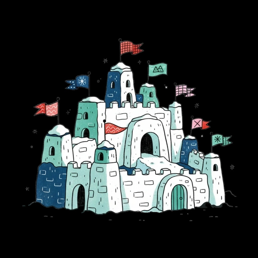 Whimsical Snow Fort