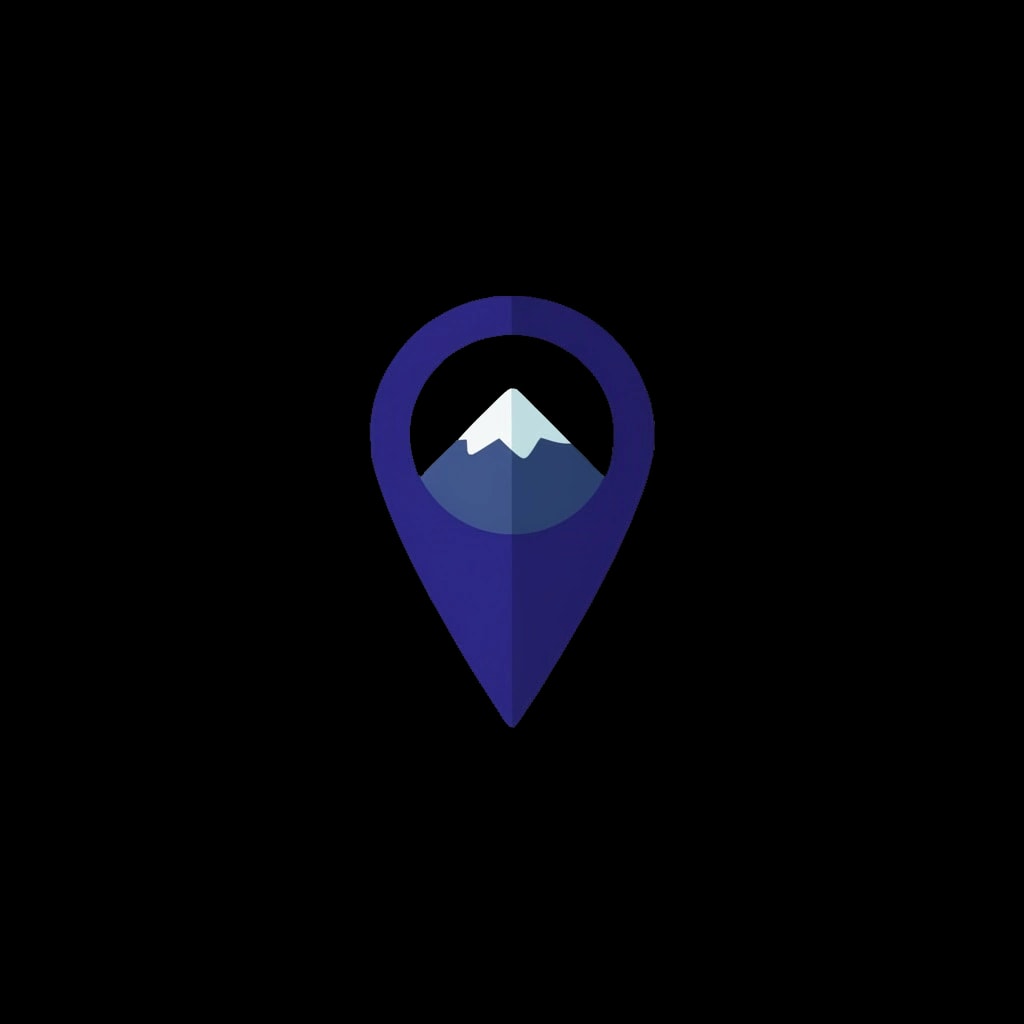 Snow-Capped Location Pin